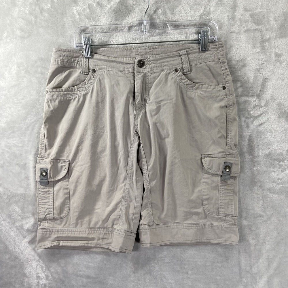 KUHL Shorts women's 10 (32x11) Splash Cargo Pocket Outdoor Gray Hiking Camping - Picture 1 of 11